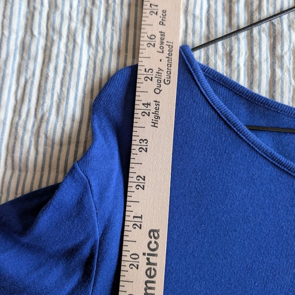 Royal Blue Scotty Scottish Terrier Dogs Top Sparkle XL Karen Scott - Picture 4 of 5